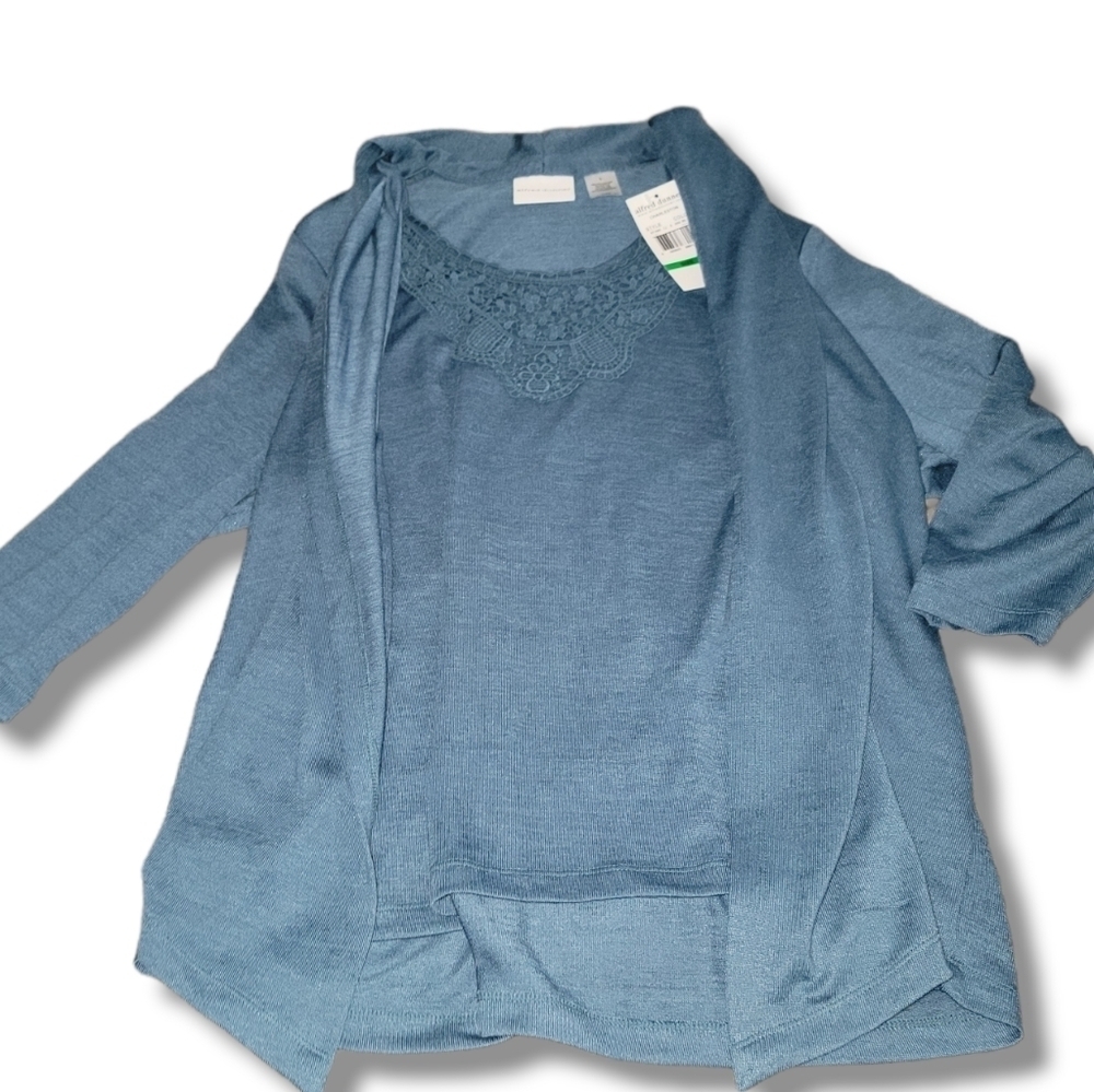 NWT Alfred Dunner Blue Blouse - Picture 2 of 8